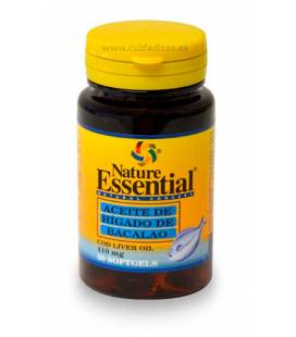 Aceite de hígado de bacalao 50 perlas de 410mg de Nature Essential