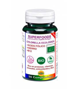 Chlorella BIO con ácido fólico, hierro y B12, 90 comprimidos de Robis