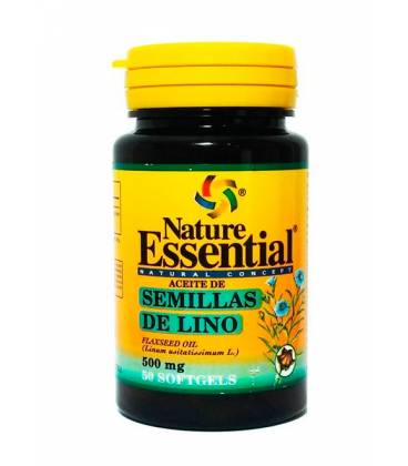 Aceite semilla lino 500 mg 50 perlas de Nature Essential