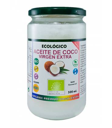 Aceite de coco virgen extra ecologico 500 ml de Robis
