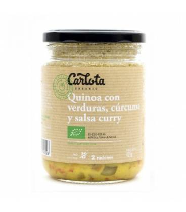 Quinoa con verduras, cúrcuma y salsa curry 425 g de Carlota Organic