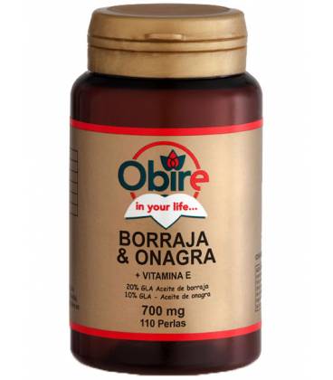 Borraja y onagra + vitamina E 110 perlas de 700mg de Obire
