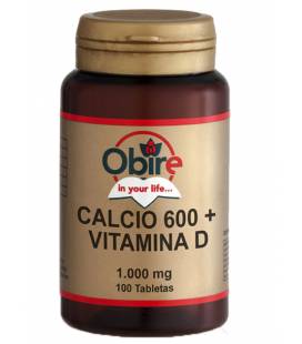 CALCIO 600+VITAMINA D 1000mg 100 Comprimidos de Obire