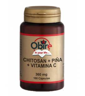CHITOSAN+PIÑA+VITAMINA C 100 Cápsulas de Obire