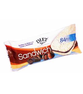 SANDWICH ARROZ CACAO AVELLANAS 60g de Diet Radisson