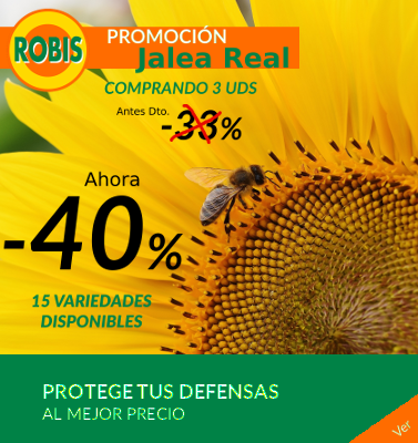 40% de descuento comprando 3 o más Jaleas Robis